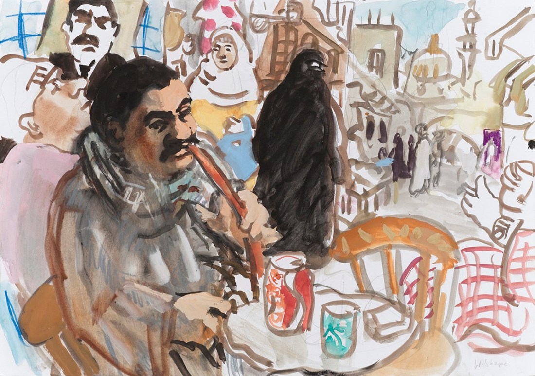 Cairo Cafe - Wendy Sharpe, ELSEWHERE exhibition